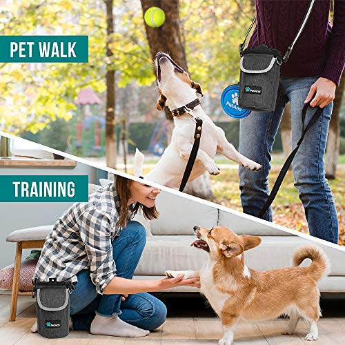 PetAmi Dog Treat Pouch, Large Hands-Free Training Bag, Charcoal - color: Charcoal