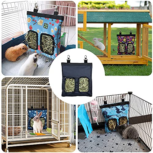 RIOUSSI Guinea Pig Hay Feeder, Hanging Rabbit Hay Feeder Bag. CamoBlue - color: Camoblue