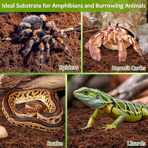 Riare 4 Pack Natural Coconut Fiber Substrate, Coco Coir Reptile Bedding - color: 4 pack