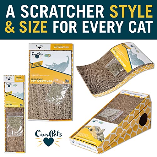 OurPets Straight and Narrow Cat Scratcher Multipack - 3 Pack - size: Pack of 3, style: Single Wide