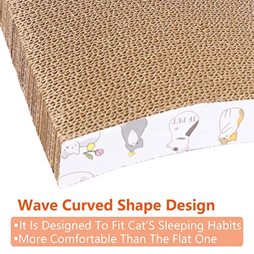PatiencET 3 Pack Cat Scratcher Pad Recycle Corrugated Cat Scratching Pad - size: Waved - 3 Pack