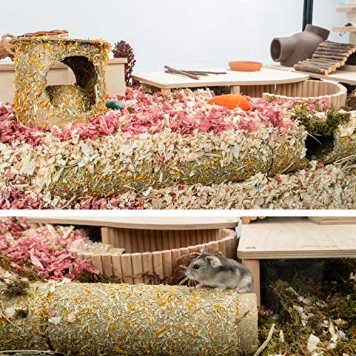Niteangel Creative & Composable Hamster Tunnel - DIY & Build Unique Tube Burrow as Hideout for Small Sized Animals Like Hamsters Mouse Gerbils Mice (Burrow) - size: Burrow