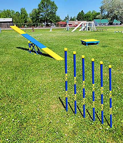 ActiveDogs Dog Agility Weave Poles, Dog Agility Equipment Set - size: Set of 6 - Poles Only