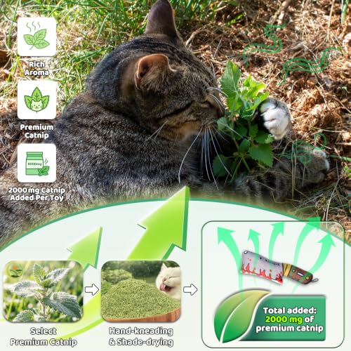 Catnip Toy [2000mg Premium Catnip], Cleaver Style Cat Kicker Toy - color: Cleaver Style