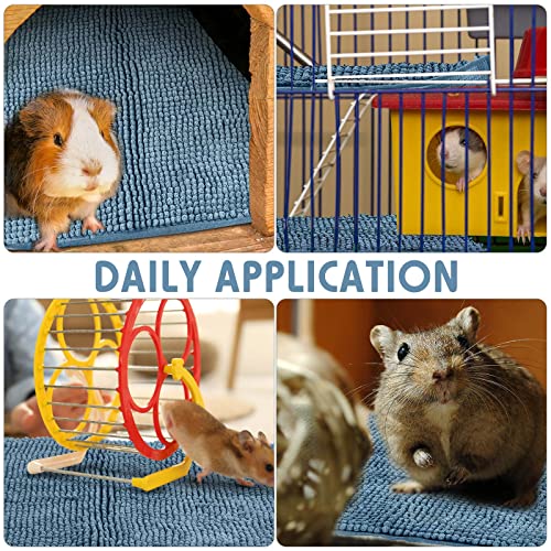 Amylove 4 Pcs Guinea Pig Cage Liner, 16 x 24 Inch, Blue - color: Blue, size: 16 x 24 Inch, style: Low Pile Chenille
