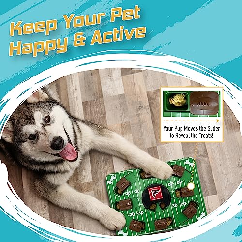 Pets First NFL Atlanta Falcons Puzzle Toy for Dogs, Slow Feeder Board for Pets, Interactive Doggie Treat Toy - color: ATLANTA FALCONS