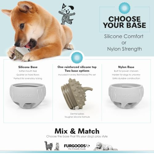 FURSICLE Pro Frozen Dog Treat Toy, Fillable Enrichment Lick Ball with Tray - color: Fursicle - Reinforced Pro